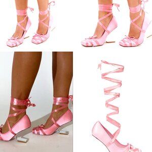 AKIRA AZALEA WANG PAVARTI PINK BALLET PUMP Size 10